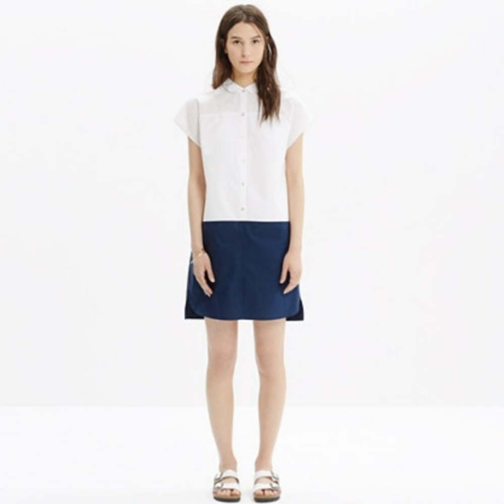 Madewell colorblock shirtdress